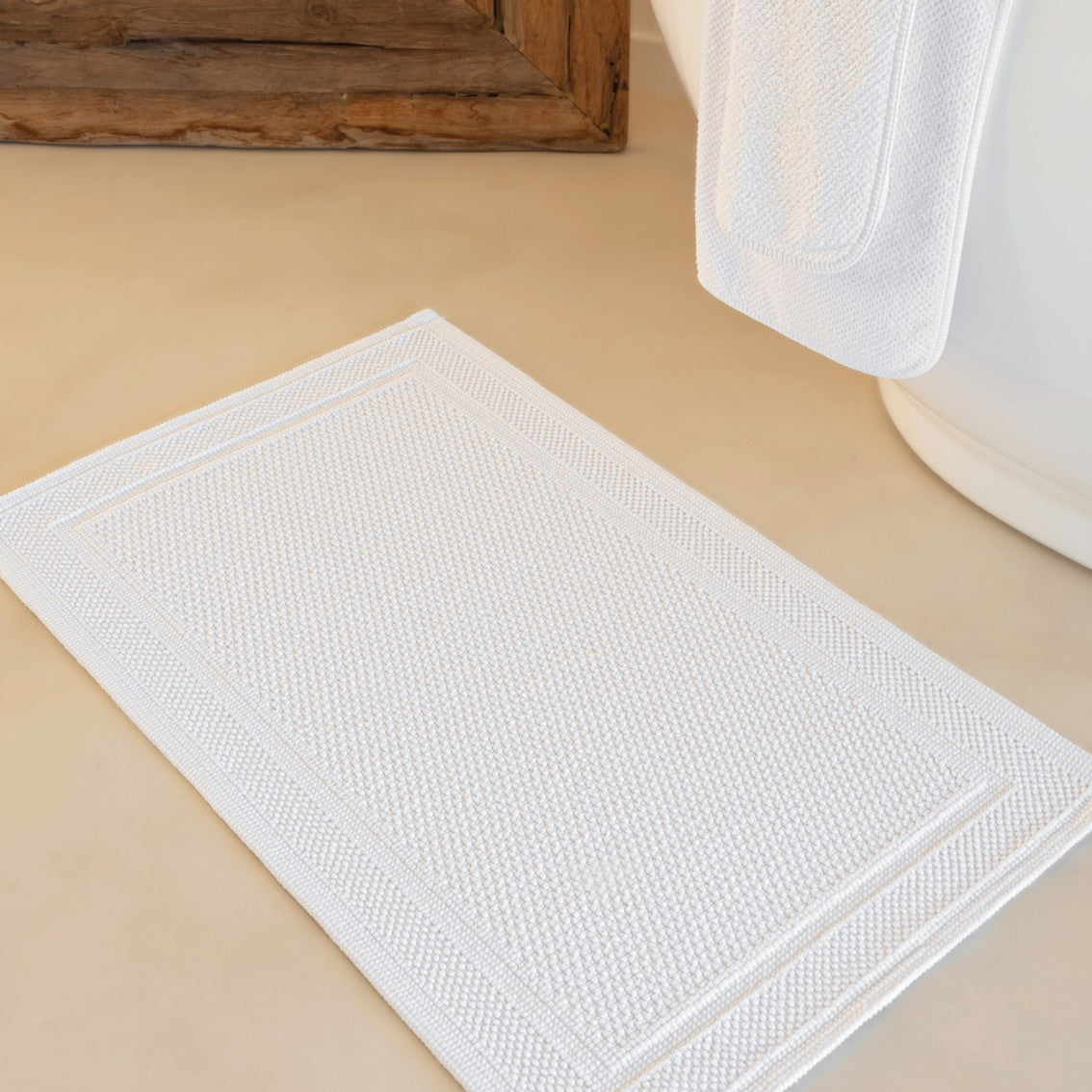 Bee Waffle Bath Mat