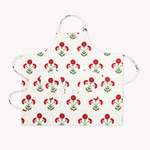 Gisele Linen Apron Scarlet