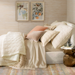 Housse de couette et taies d'oreiller en soie unie