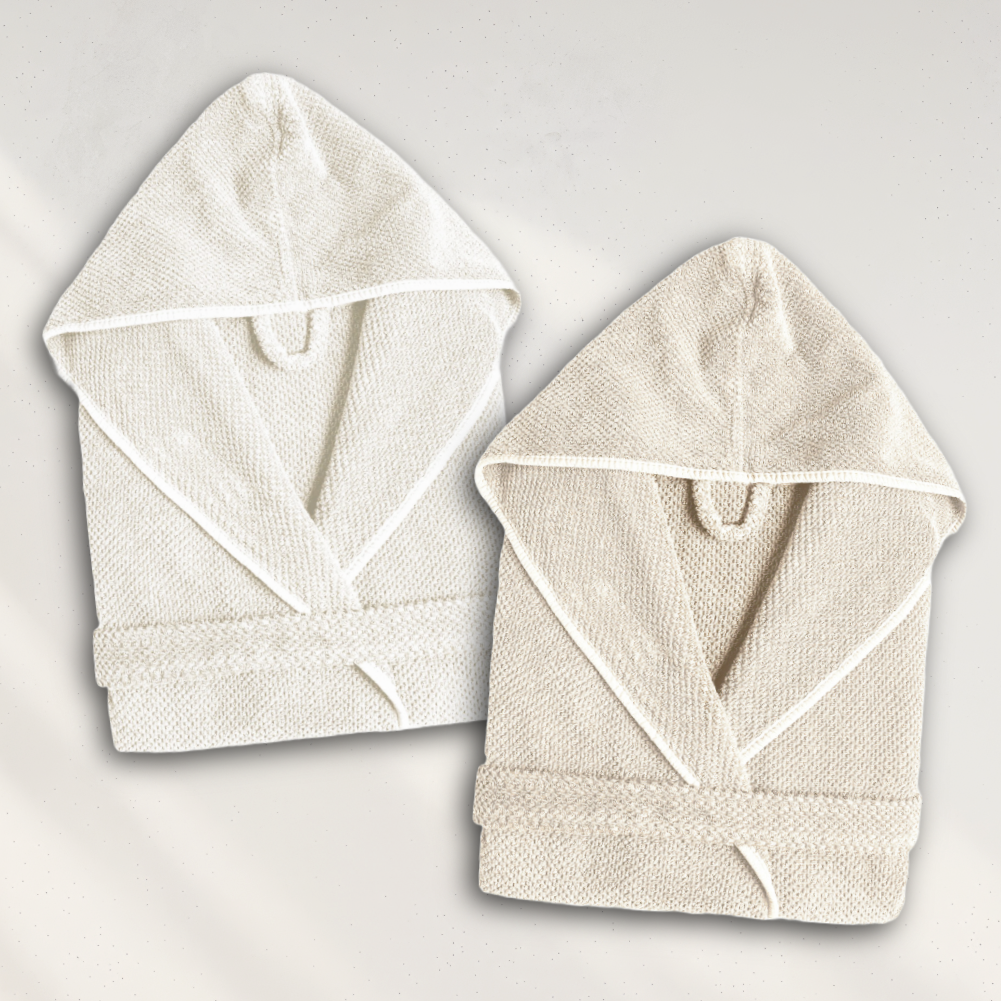 Bee Waffle Hooded Robe
